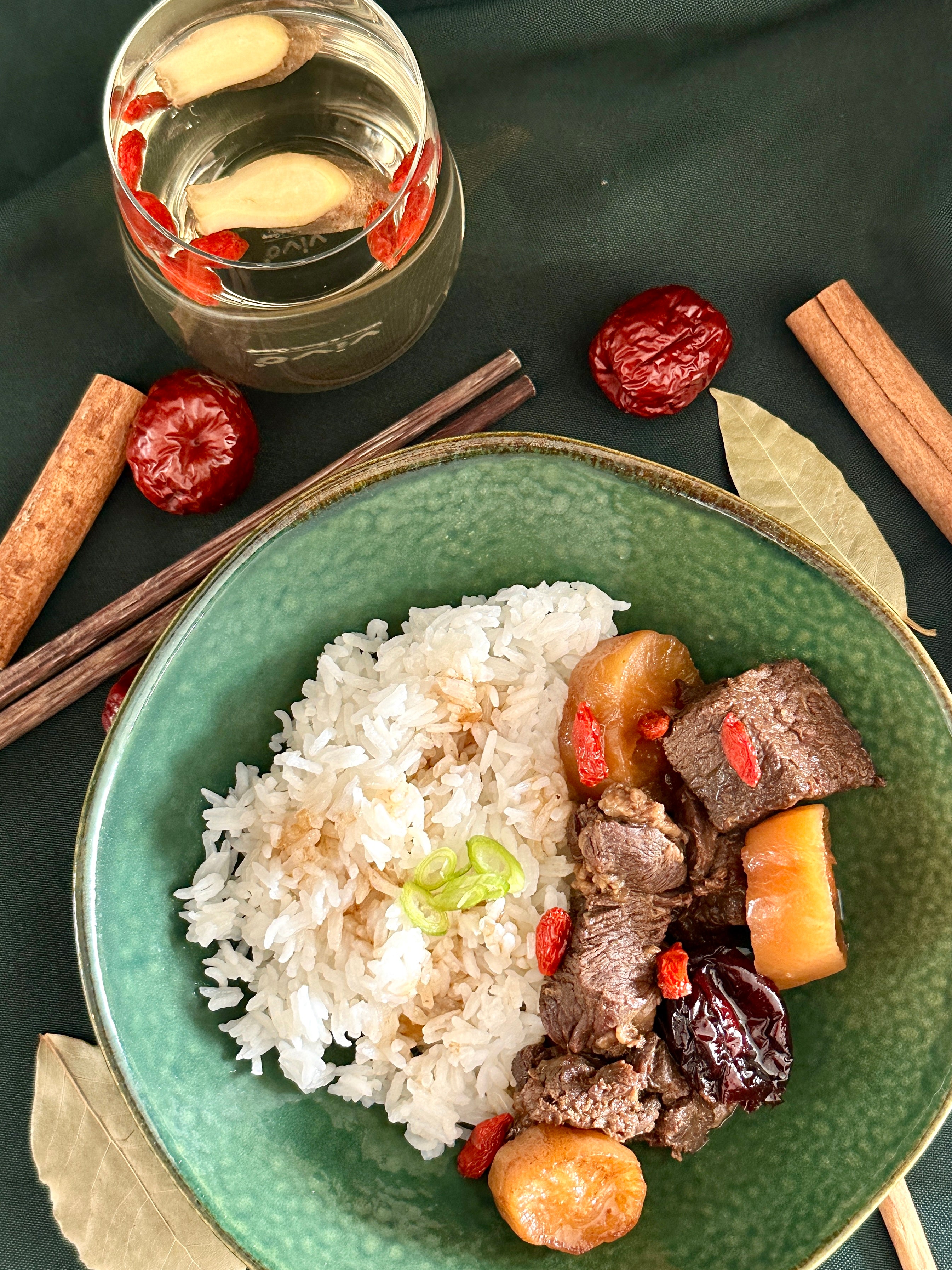 Jujube Braised Beef with rice