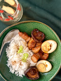 Braised Pork, Egg & Shiitake with Rice (thit kho)